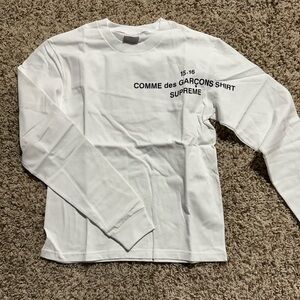 Supreme Comme Des Garçons Long Sleeve White